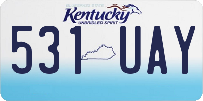 KY license plate 531UAY