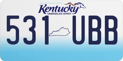 KY license plate 531UBB