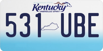 KY license plate 531UBE
