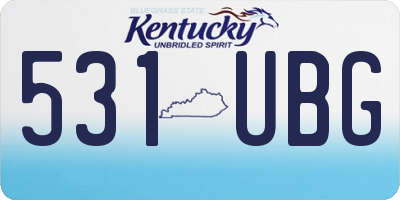 KY license plate 531UBG