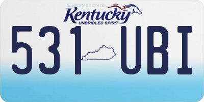 KY license plate 531UBI