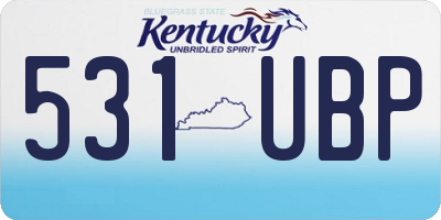 KY license plate 531UBP