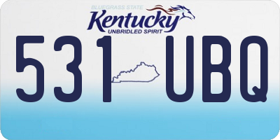 KY license plate 531UBQ