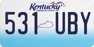KY license plate 531UBY