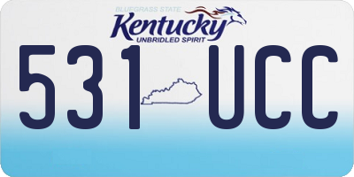 KY license plate 531UCC