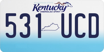 KY license plate 531UCD