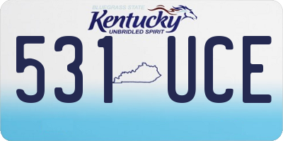 KY license plate 531UCE