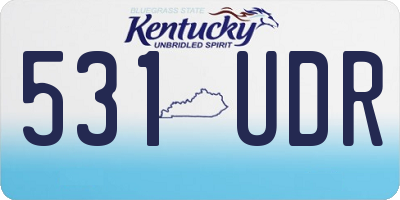 KY license plate 531UDR
