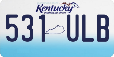 KY license plate 531ULB