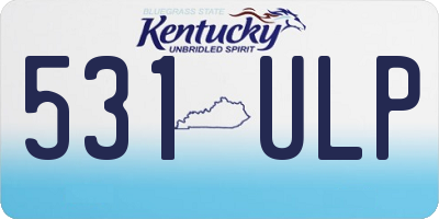 KY license plate 531ULP
