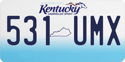 KY license plate 531UMX