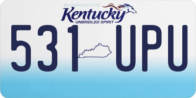 KY license plate 531UPU