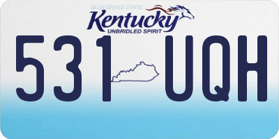 KY license plate 531UQH