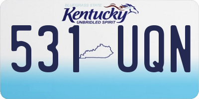 KY license plate 531UQN