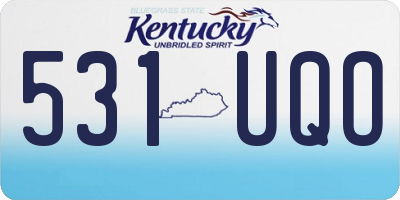 KY license plate 531UQO