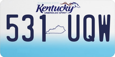 KY license plate 531UQW