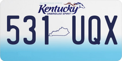 KY license plate 531UQX