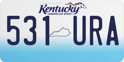 KY license plate 531URA