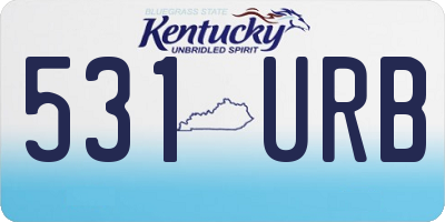 KY license plate 531URB