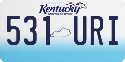KY license plate 531URI