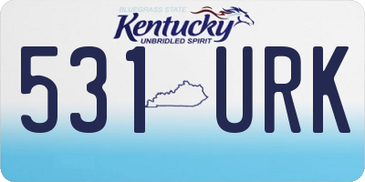 KY license plate 531URK