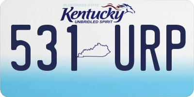 KY license plate 531URP