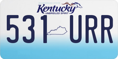 KY license plate 531URR