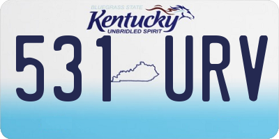 KY license plate 531URV