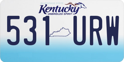 KY license plate 531URW