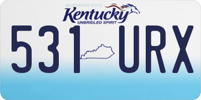 KY license plate 531URX