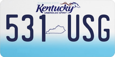 KY license plate 531USG