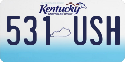 KY license plate 531USH