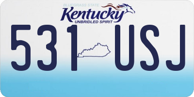 KY license plate 531USJ