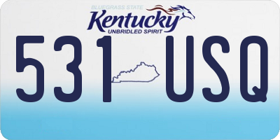 KY license plate 531USQ