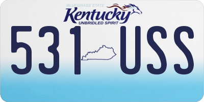 KY license plate 531USS