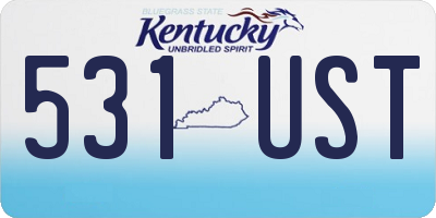 KY license plate 531UST
