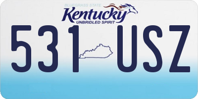 KY license plate 531USZ