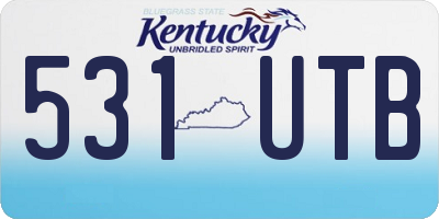KY license plate 531UTB