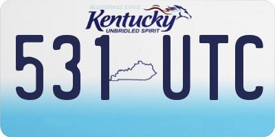 KY license plate 531UTC