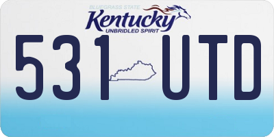 KY license plate 531UTD