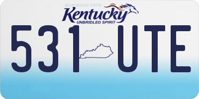 KY license plate 531UTE