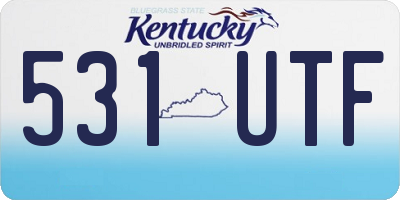 KY license plate 531UTF