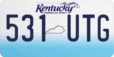 KY license plate 531UTG