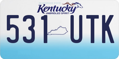 KY license plate 531UTK