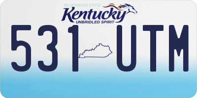 KY license plate 531UTM