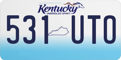 KY license plate 531UTO
