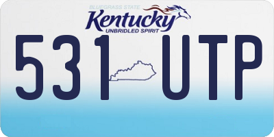 KY license plate 531UTP