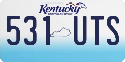 KY license plate 531UTS