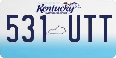 KY license plate 531UTT