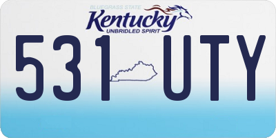 KY license plate 531UTY